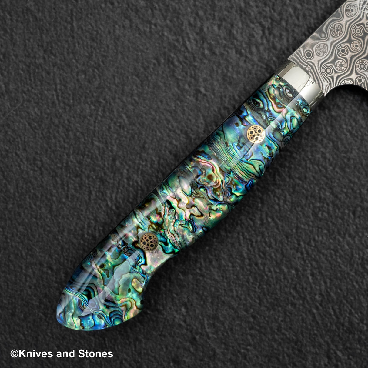 Nigara Anmon(暗紋)SG2 雨滴大馬士革 Gyuto 240 毫米珍珠母貝鑲嵌手柄