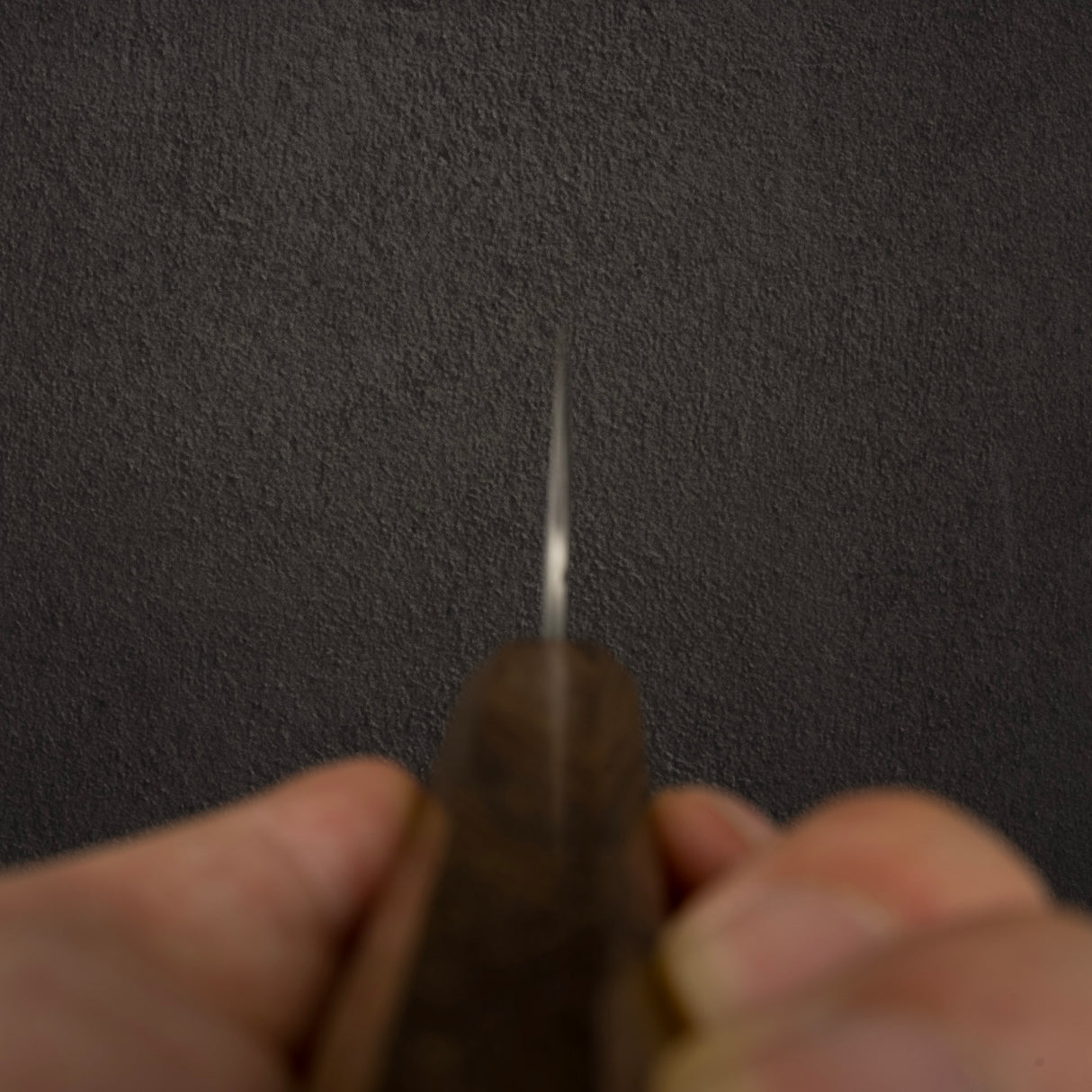 Nigara Aogami(藍色)超級霧面 Migaki Tsuchime 成品 Nakiri 165mm 黑色 Chacate