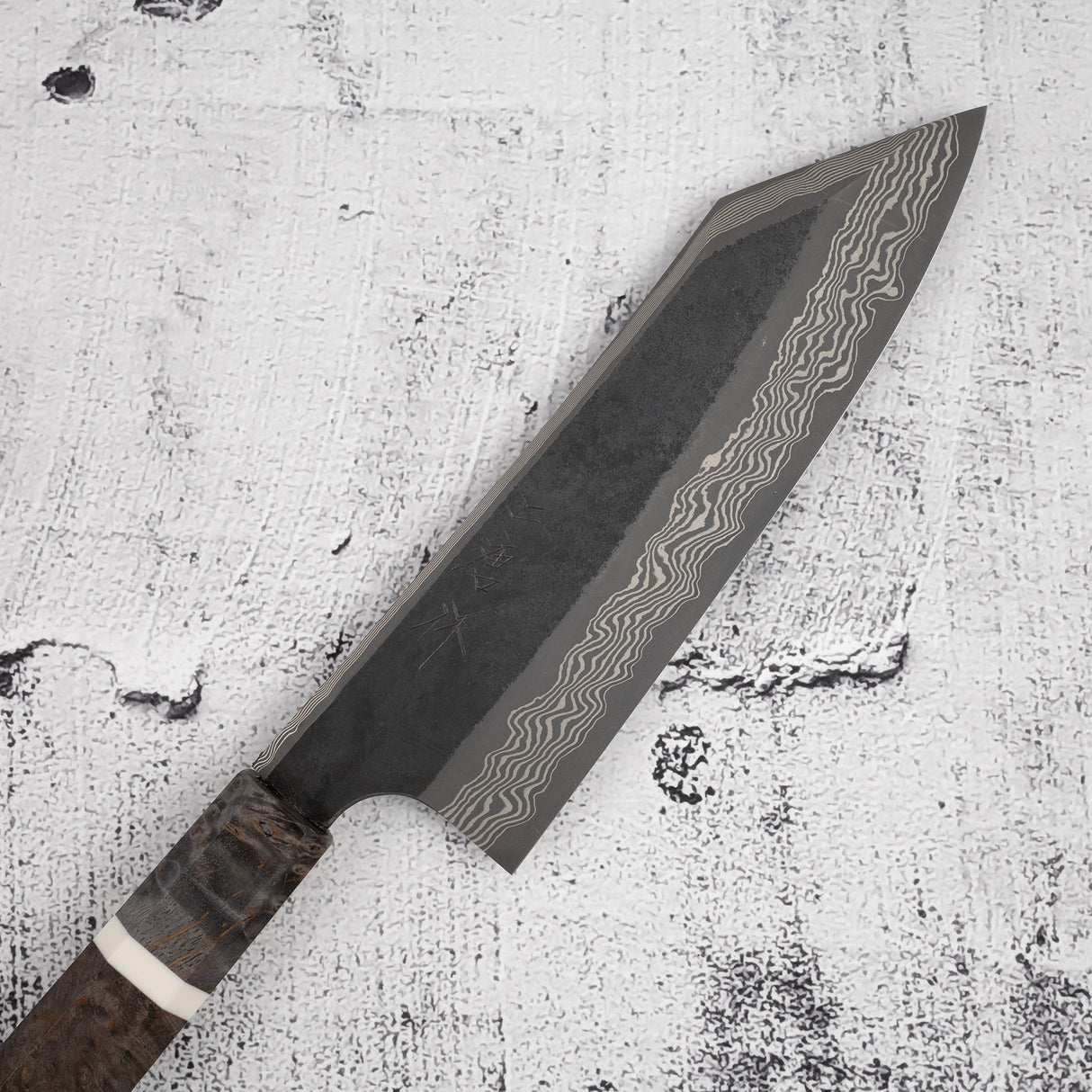 Nigara Ginsan Kurozome Damascus Bunka 180mm