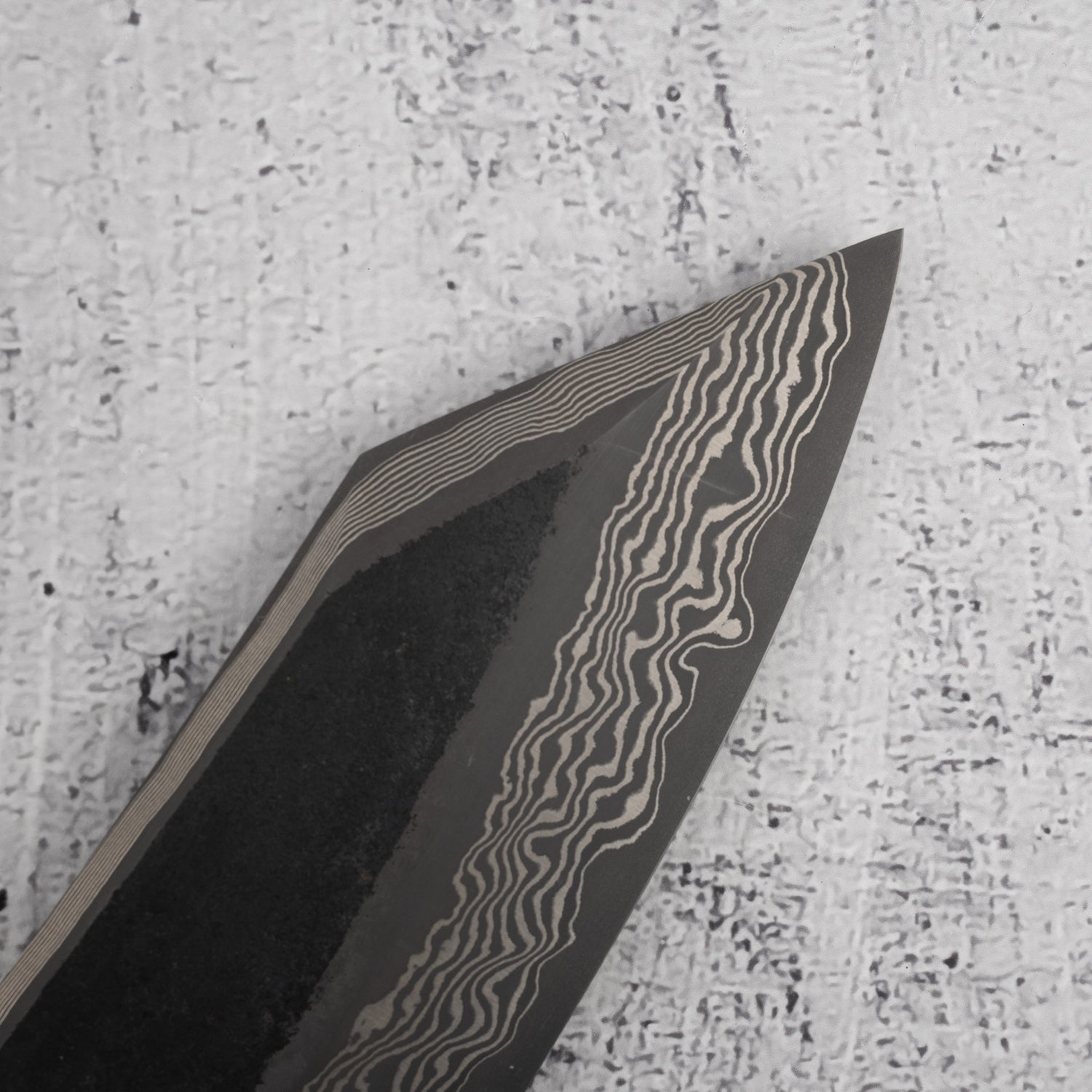 Nigara Ginsan Kurozome Damascus Bunka 180mm