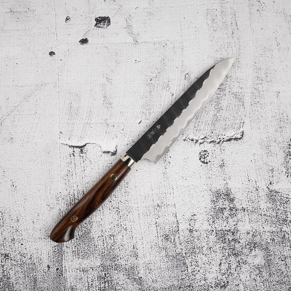 Nigara SG2 Kurouchi Petty 150mm Tsuchime Western Ironwood with Saya