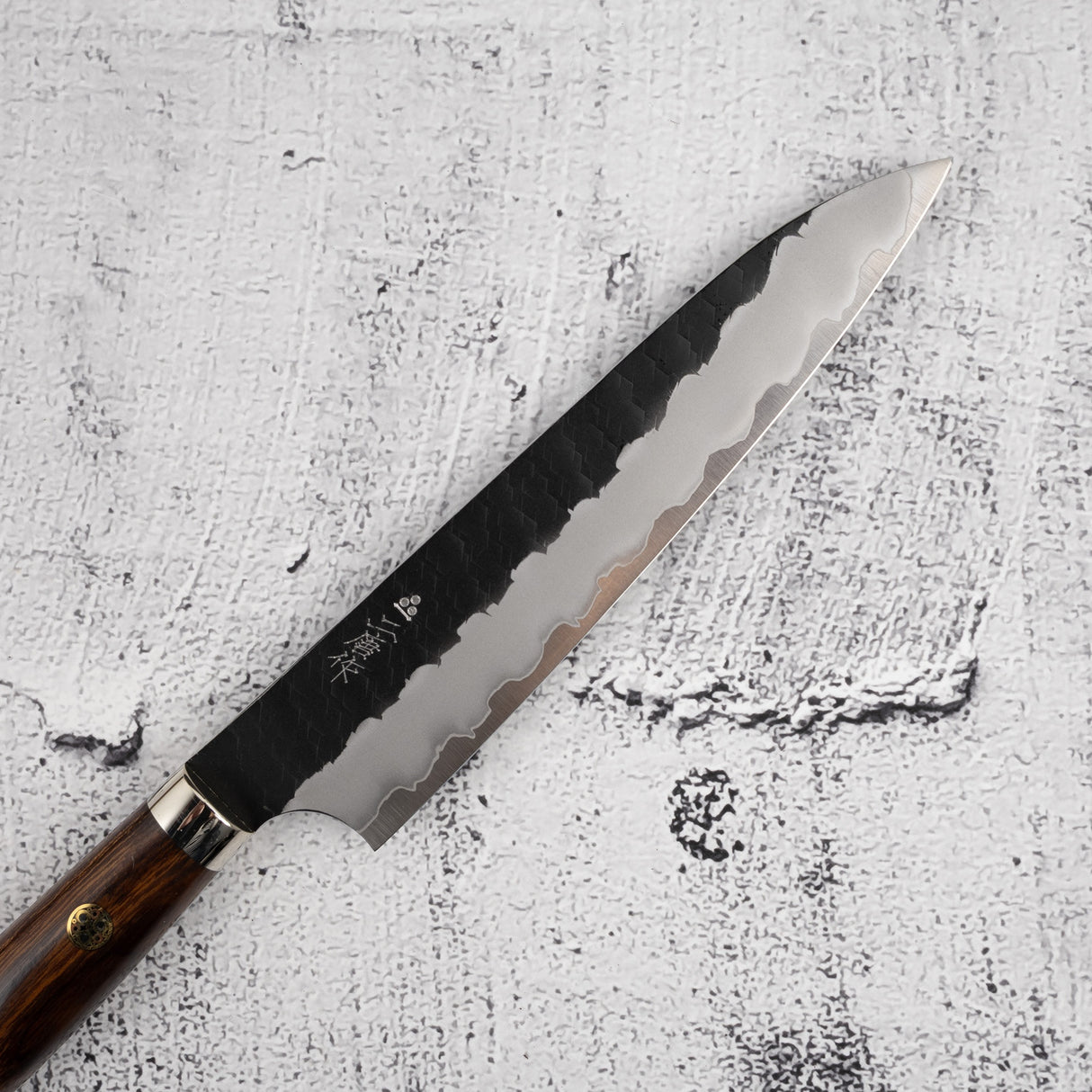 Nigara SG2 Kurouchi Petty 150mm Tsuchime Western Ironwood with Saya