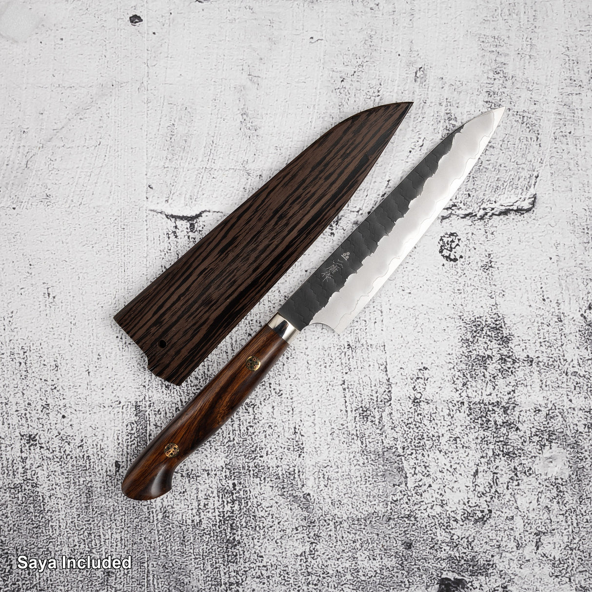 Nigara SG2 Kurouchi Petty 150mm Tsuchime Western Ironwood with Saya