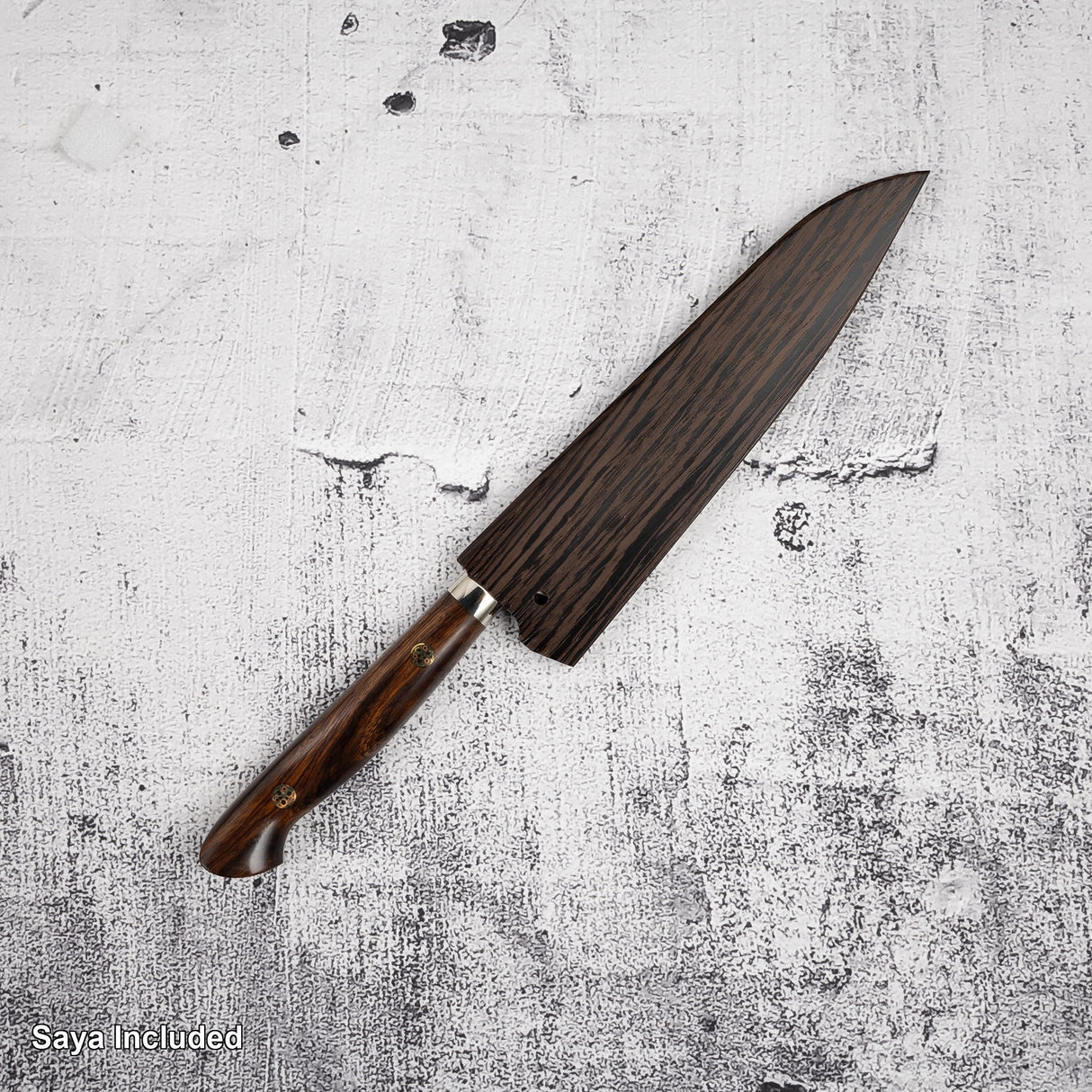 Nigara SG2 Kurouchi Petty 150mm Tsuchime Western Ironwood with Saya