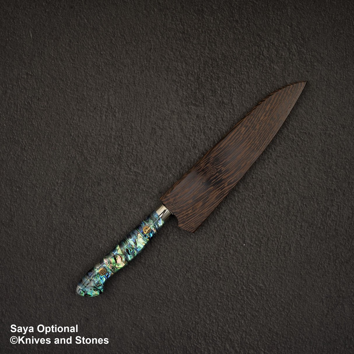 Nigara Anmon (暗紋) SG2 雨滴大馬士革 K 尖 Petty 150 毫米珍珠母鑲嵌手柄