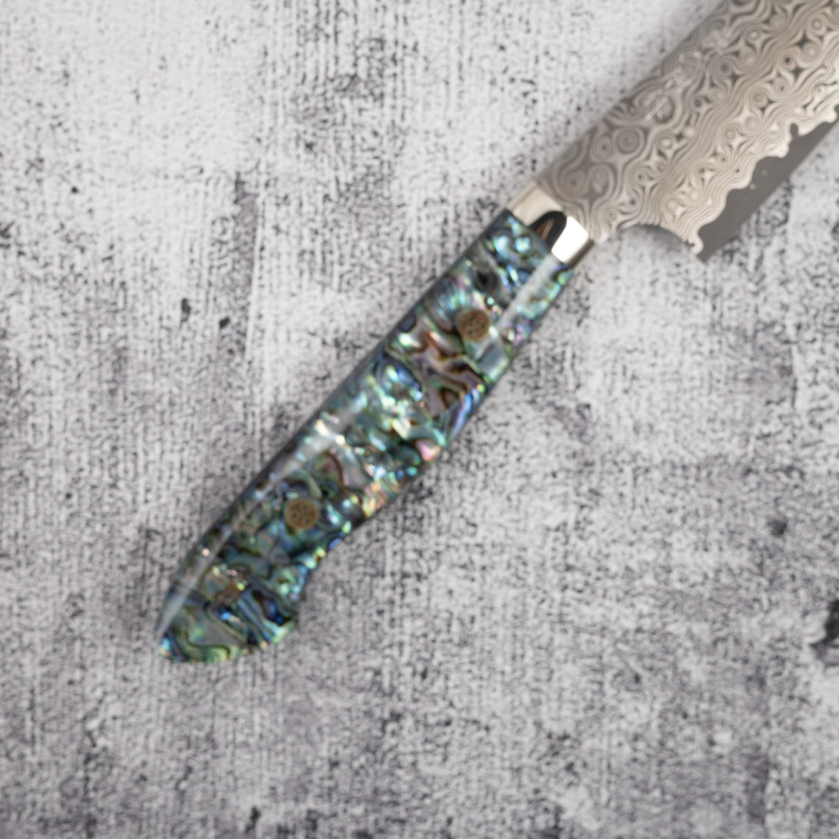 二唐 暗紋 SG2 雨滴大馬士革 魚尾型筋引 270mm 珍珠母 西式柄