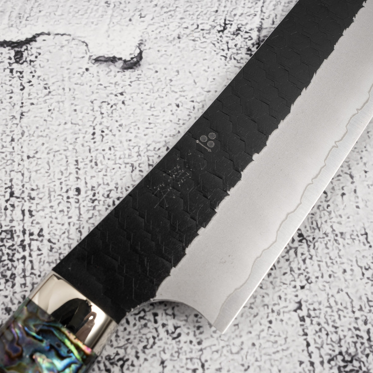 二唐 SG2 珍珠母 魚尾型筋引 270mm 黑打槌目