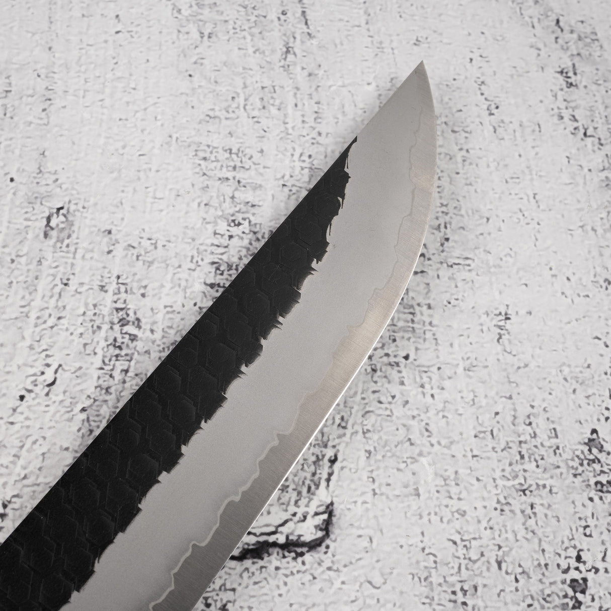 二唐 SG2 珍珠母 魚尾型筋引 300mm 黑打槌目