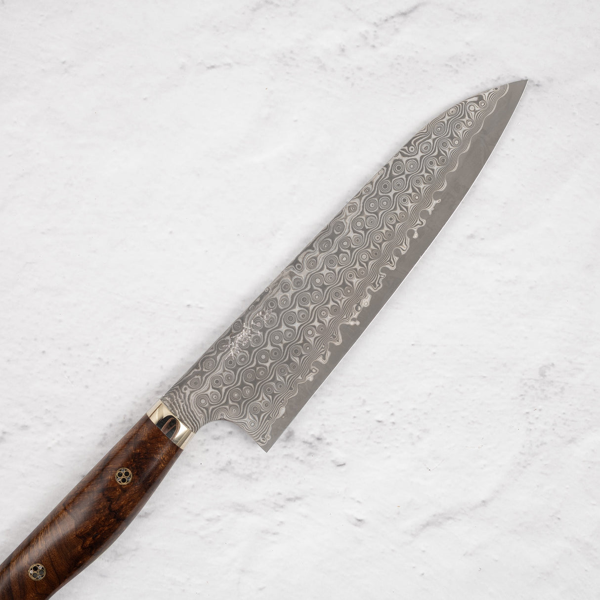 Nigara Anmon (暗紋) SG2 雨滴大馬士革牛刀 210mm 西洋鐵木