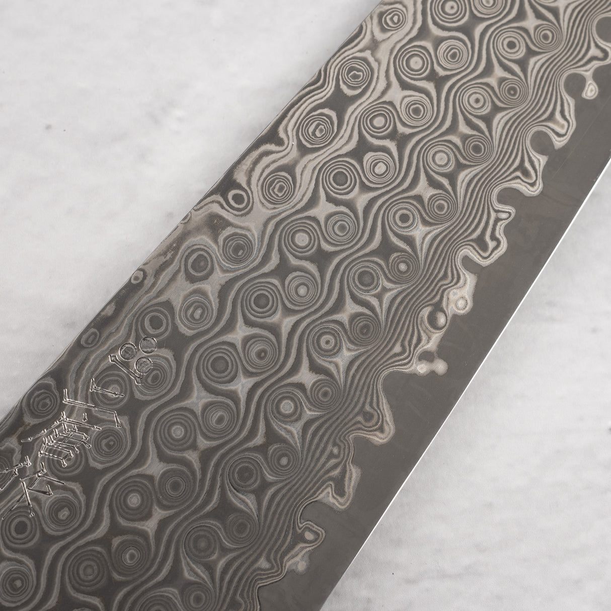 Nigara Anmon (暗紋) SG2 雨滴大馬士革牛刀 210mm 西洋鐵木