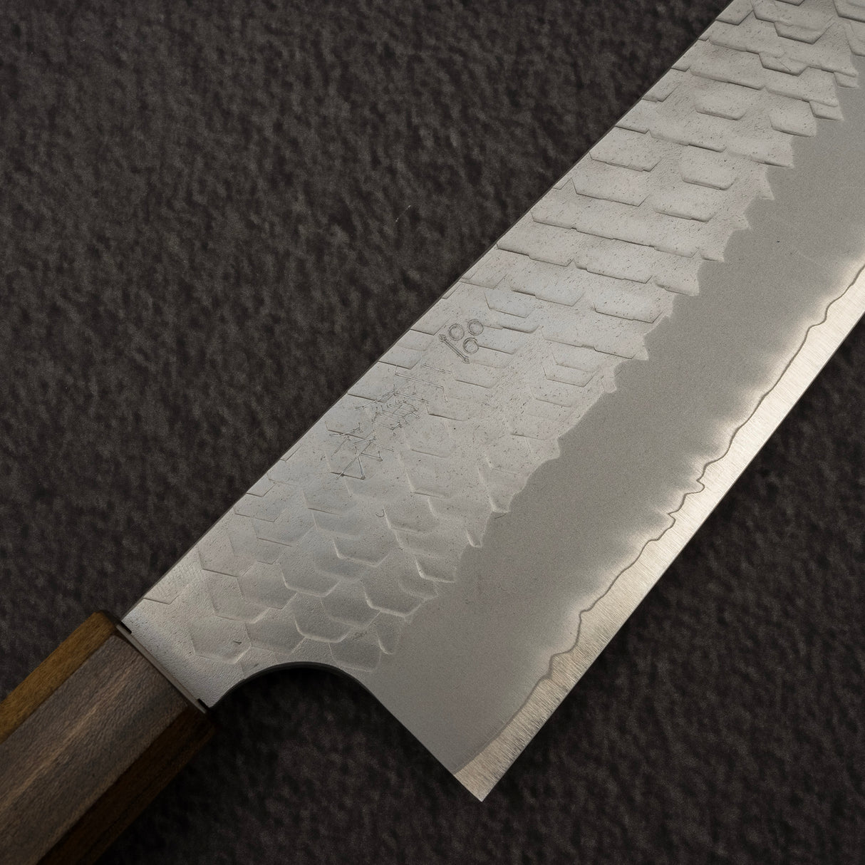 Nigara SG2 Tsuchime Matt Migaki Bunka 180mm 黑色 Chacate