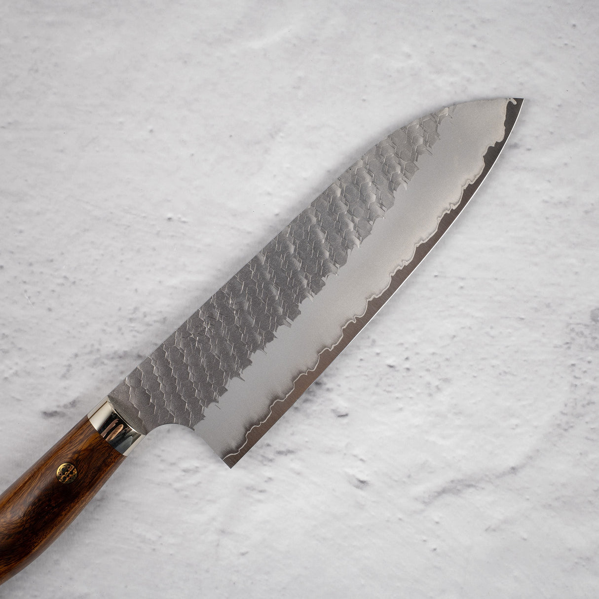 Nigara SG2 Tsuchime Matt Migaki Santoku 180mm Western Ironwood