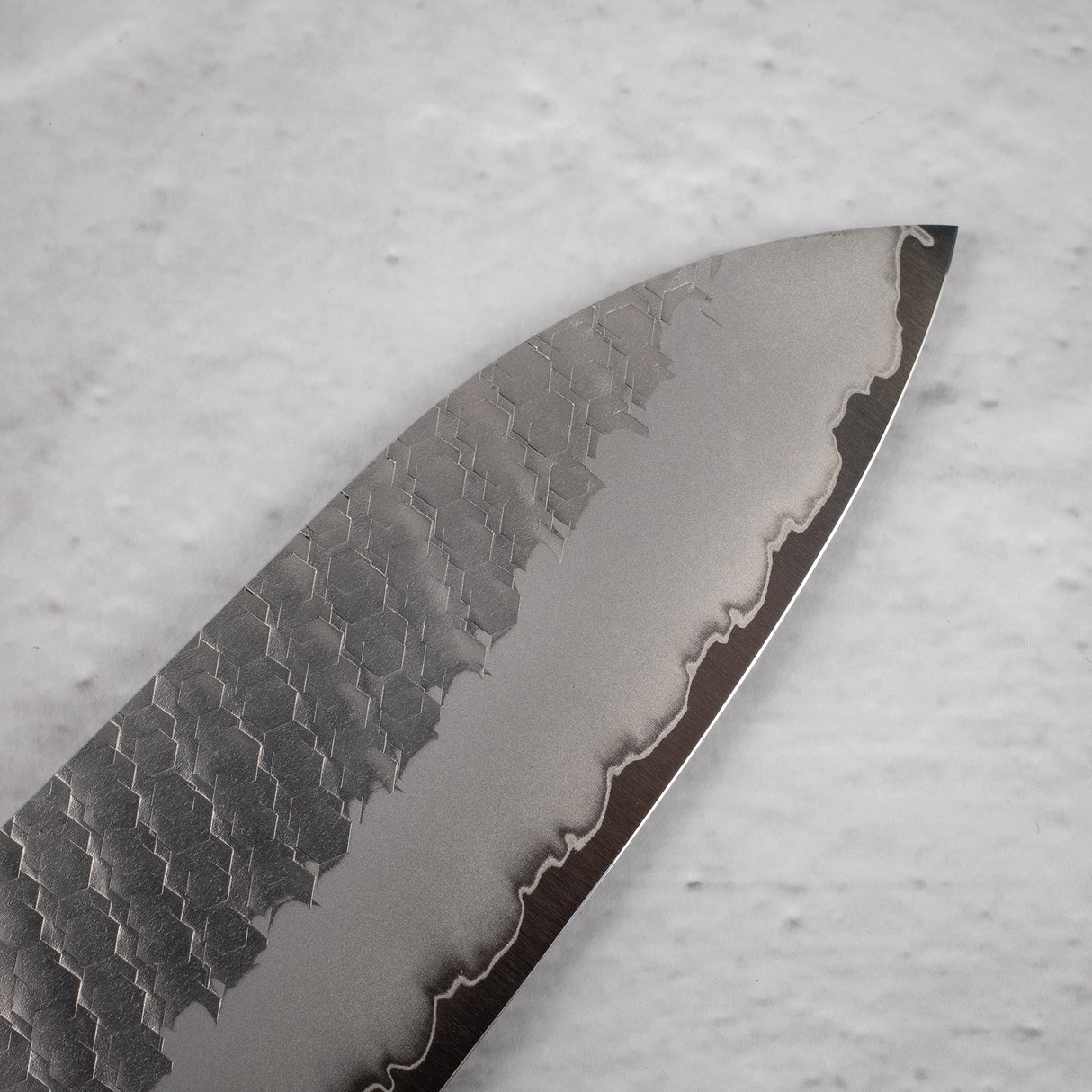 Nigara SG2 Tsuchime Matt Migaki Santoku 180mm Western Ironwood