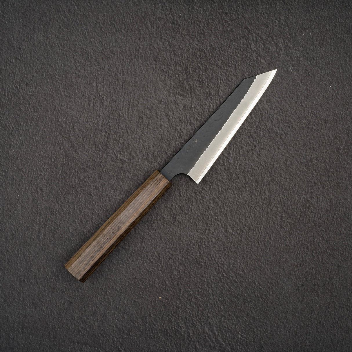 Nigara SG2 Kurouchi Tsuchime Double-bevel Honesuki (Boning knife) 150mm Black Cha