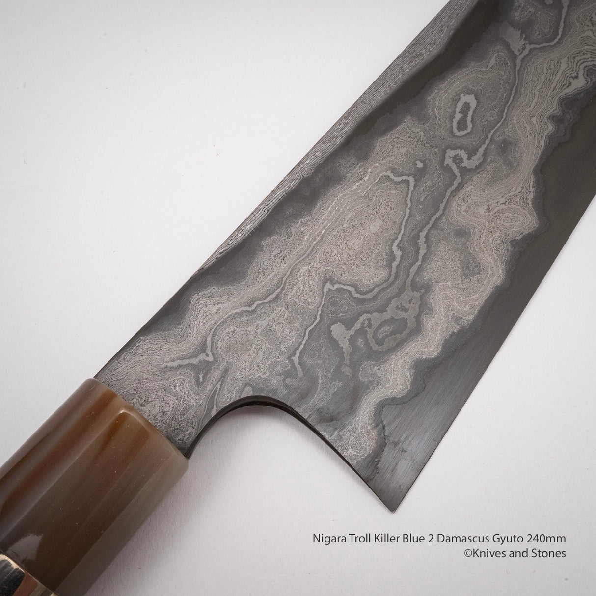 Nigara Troll Killer "Onikoroshi" Aogami #2 Damascus 240mm Gyuto