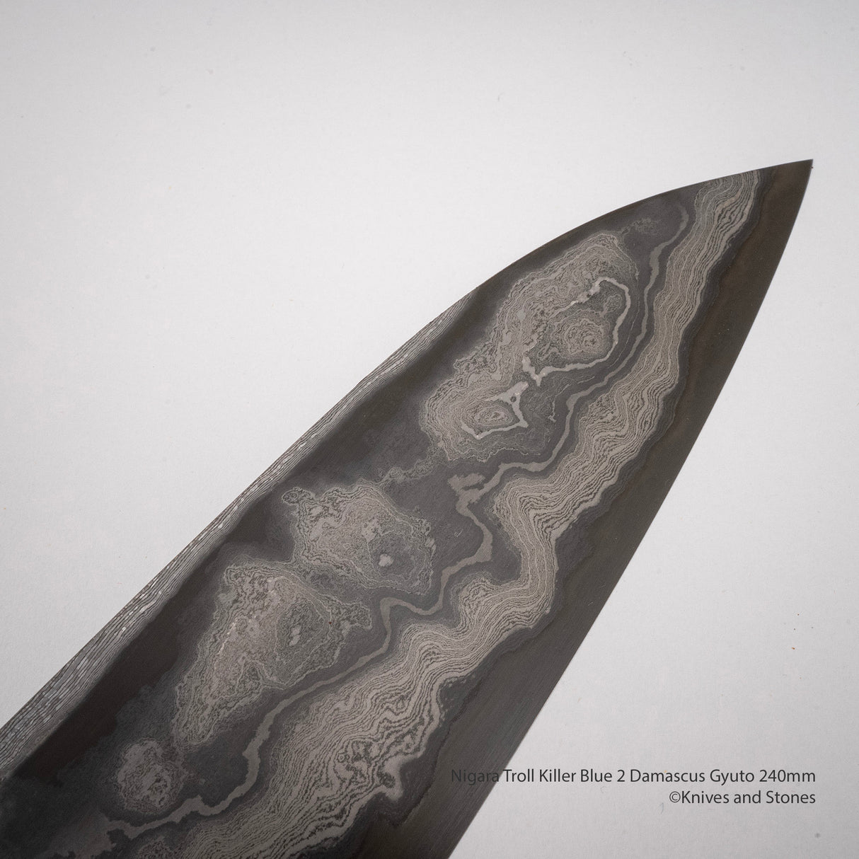 Nigara Troll Killer "Onikoroshi" Aogami #2 Damascus 240mm Gyuto