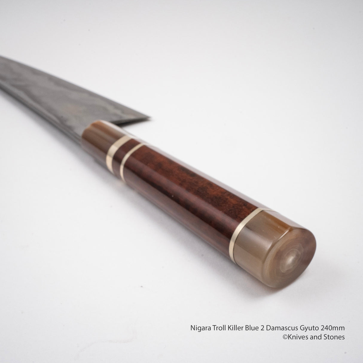 Nigara Troll Killer "Onikoroshi" Aogami #2 Damascus 240mm Gyuto