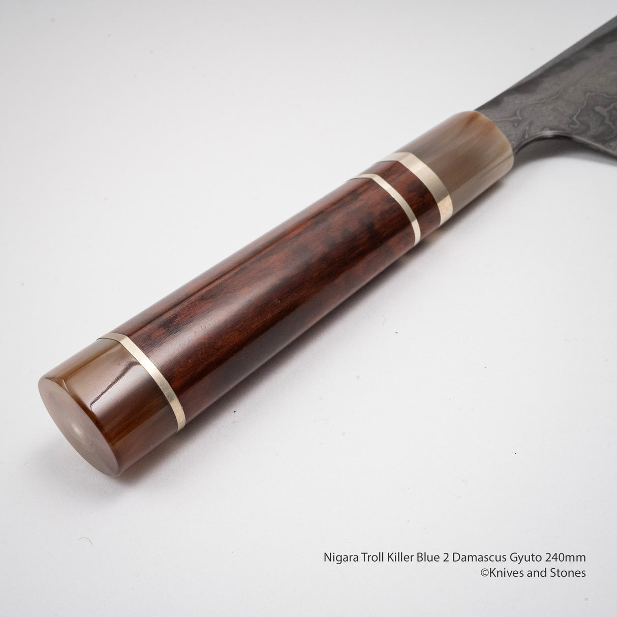 Nigara Troll Killer "Onikoroshi" Aogami #2 Damascus 240mm Gyuto