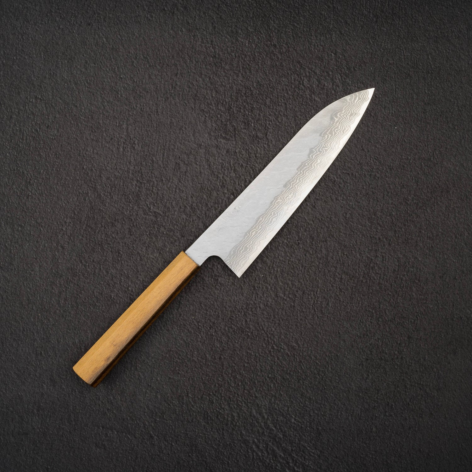 Nigara VG10 Damascus Tsuchime Gyuto 210mm Black Chacate Handle