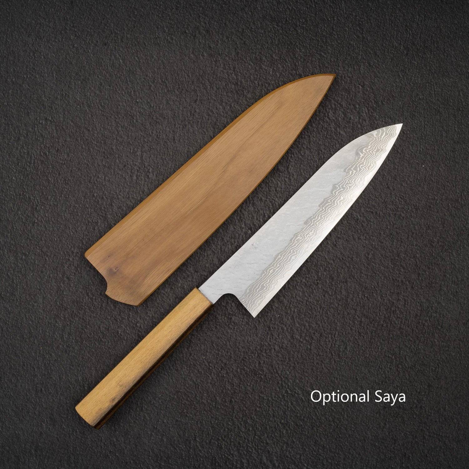 Nigara VG10 Damascus Tsuchime Gyuto 210mm Black Chacate Handle