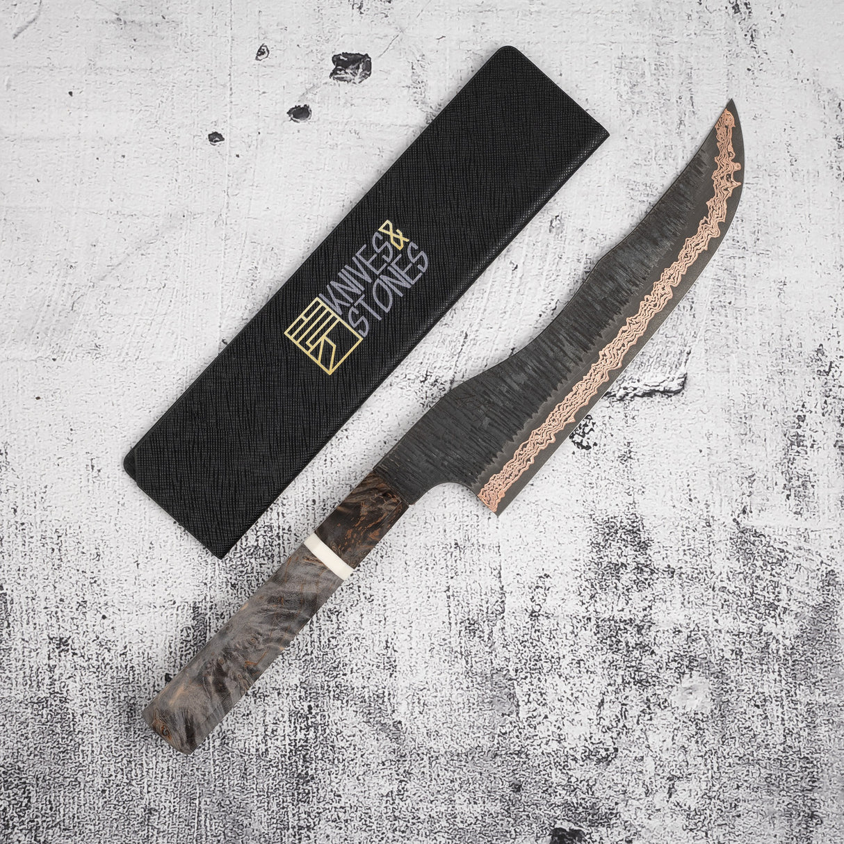 Nigara Yorokobi SLD 銅大馬士革原型 Gyuto 210mm Tsuchime by Hatsukokoro