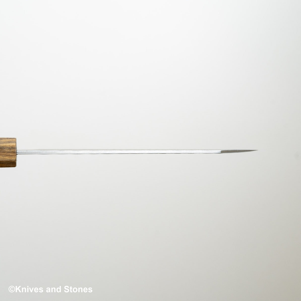 Nigara Aogami(藍色)超級霧面 Migaki Tsuchime 成品 Bunka 180mm 黑色 Chacate