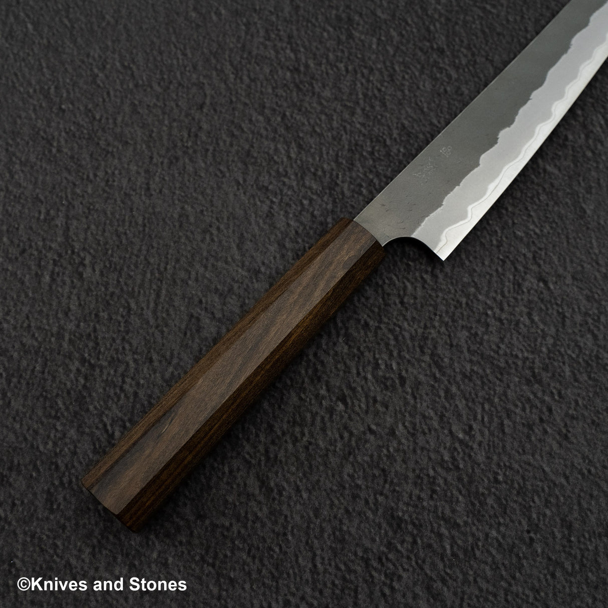 Nigara Aogami(藍色)超級霧面 Migaki Tsuchime 成品 K-tip Petty 150mm 黑色 Chacate