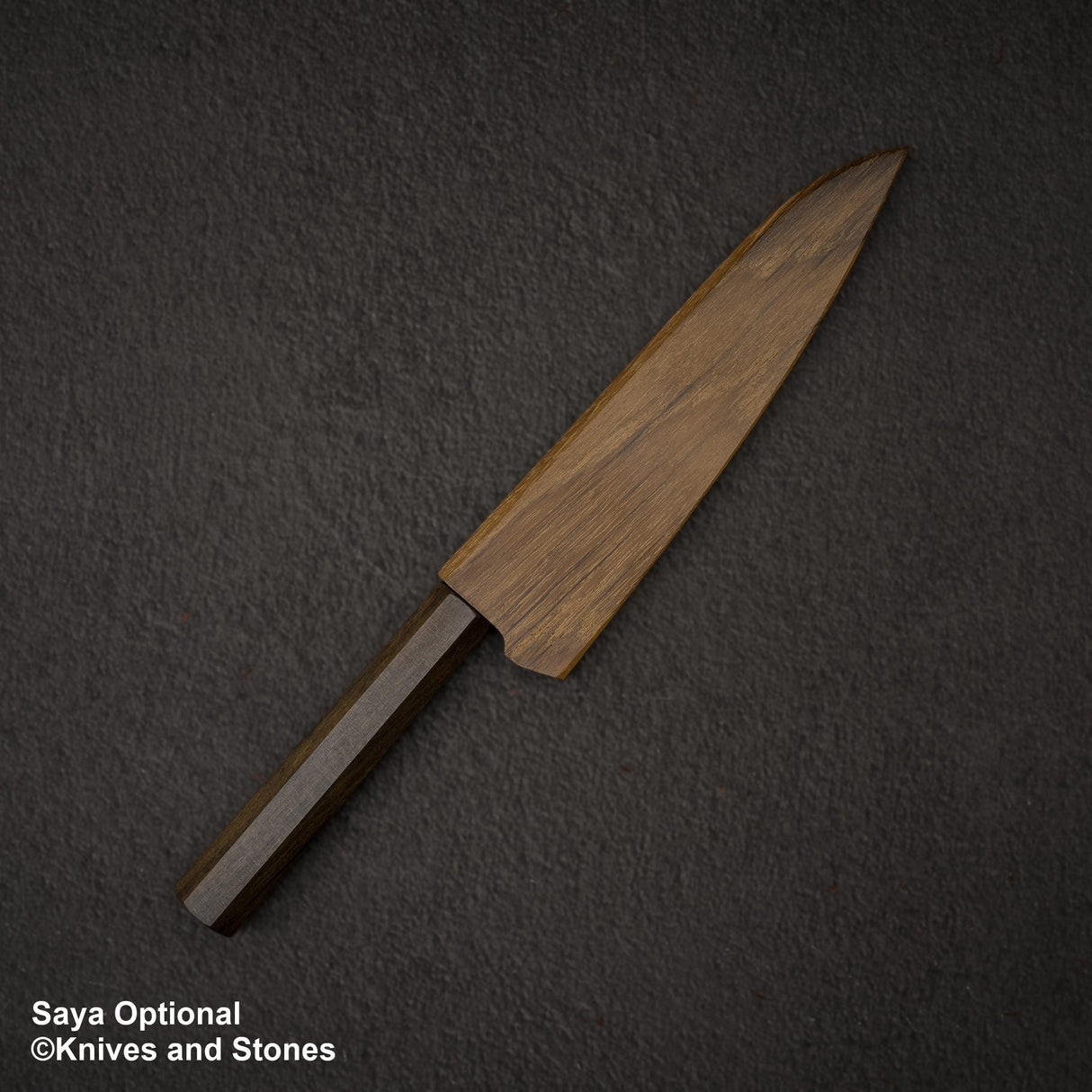 Nigara Aogami(藍色)超級霧面Migaki Tsuchime 成品 Petty 150mm 黑色 Chacate