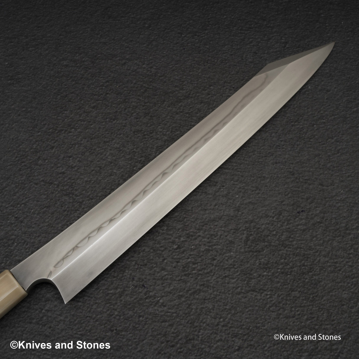 Nigara Blue 2 Honyaki Dual Hamon 柳葉切助 300mm