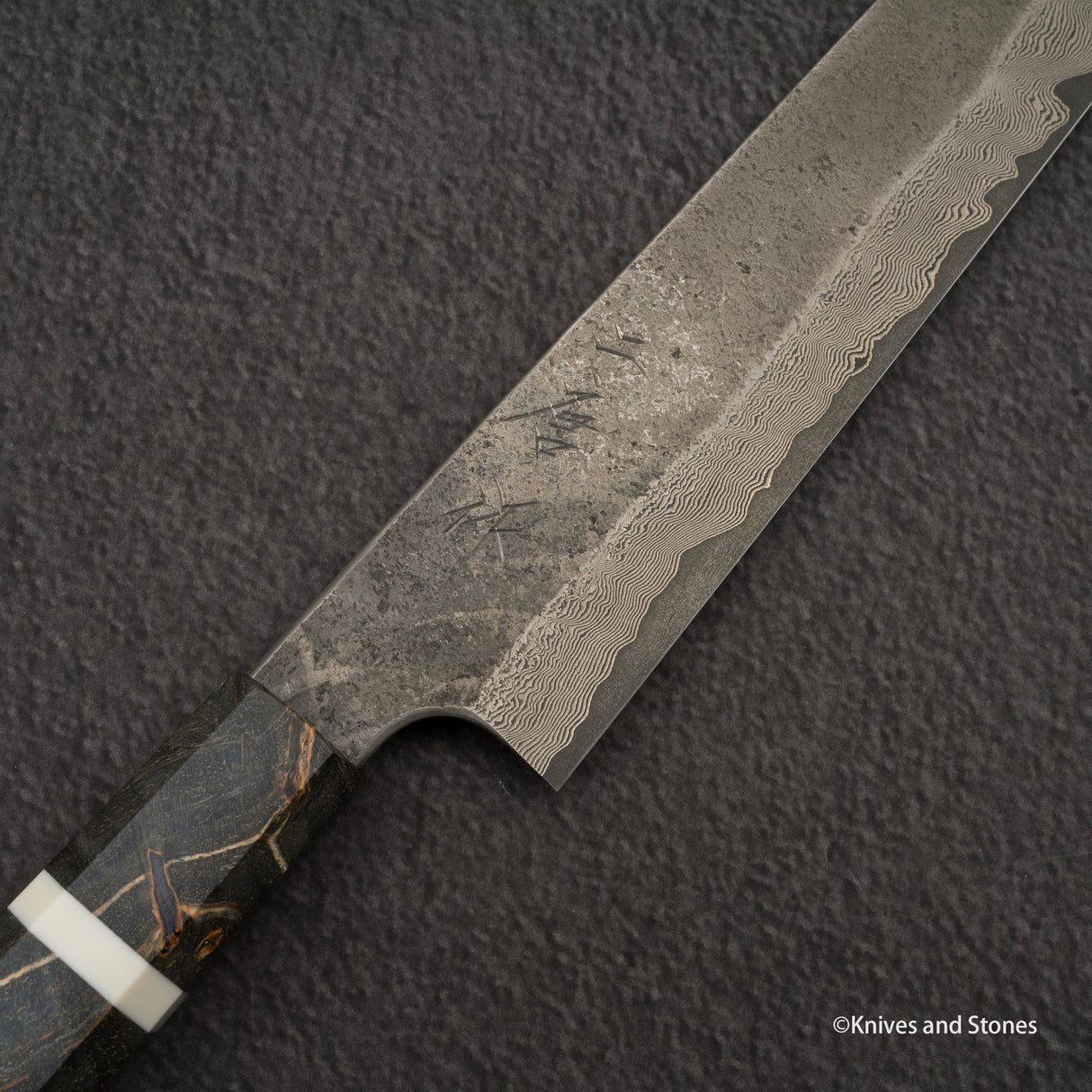 Nigara Ginsan Kurozome Damascus Sujihiki 300mm 樺木手柄