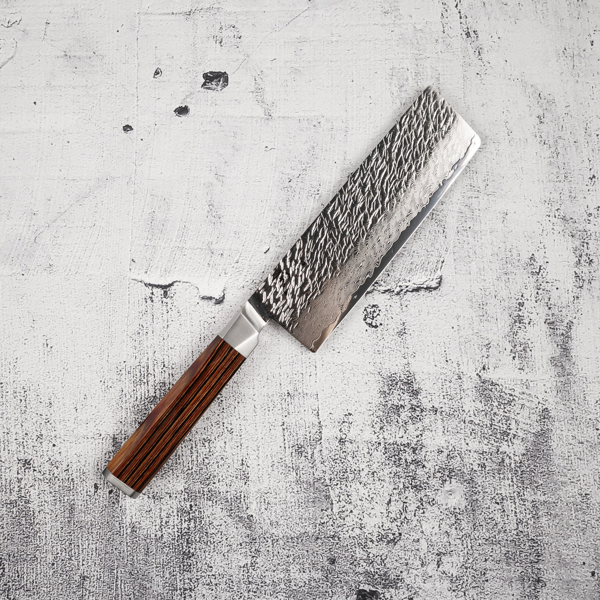 小野涼風 SG2 大馬士革菜切 165mm 槌目