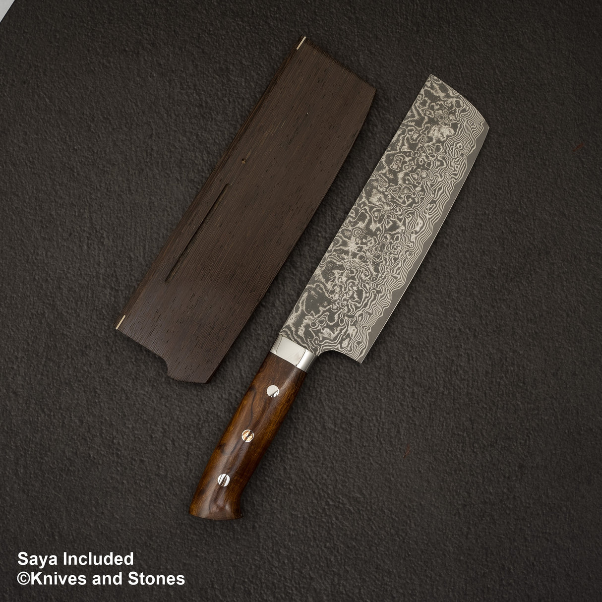 Takeshi Saji SG2 Black Damascus Nakiri 175mm Ironwood