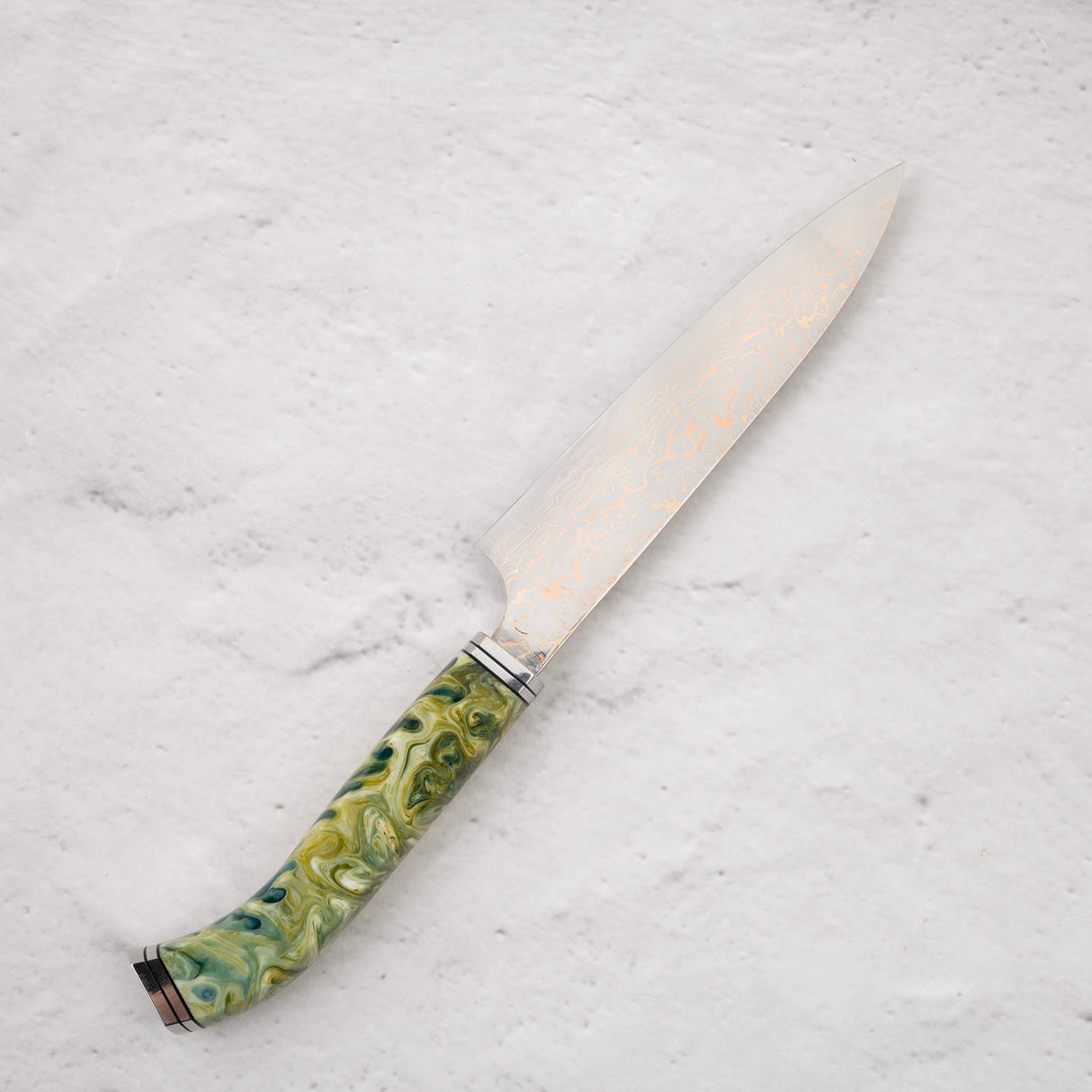 2025財年末特惠:Saji VG10 彩虹大馬士革 Petty 130毫米,帶宇宙漩渦手柄