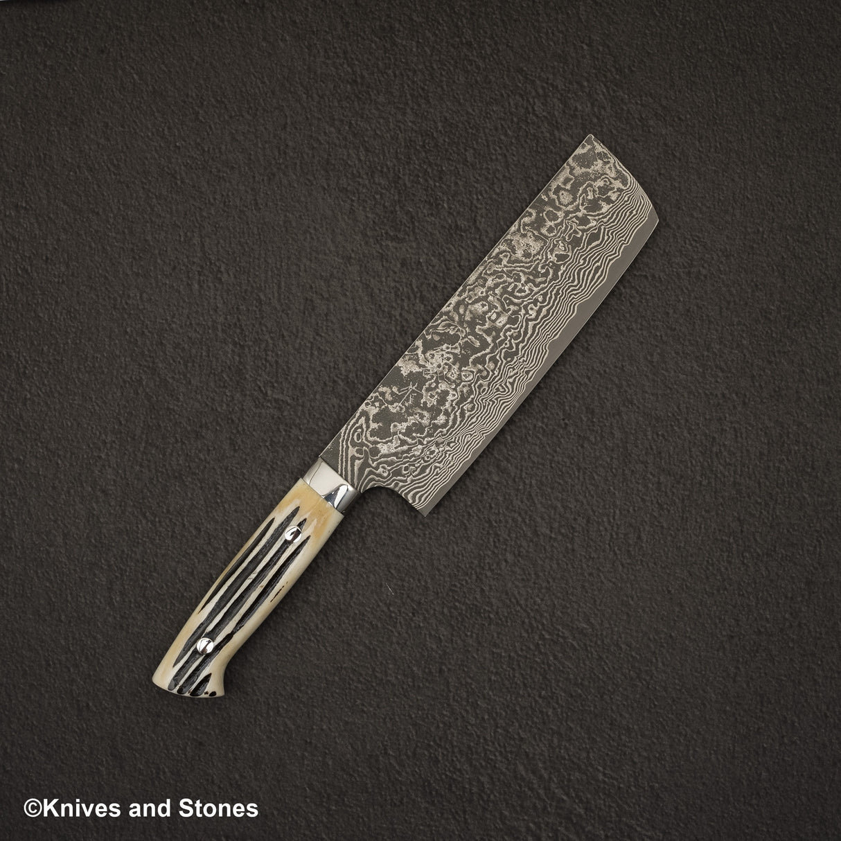 Takeshi Saji SG2 黑色大馬士革刀 Nakiri 175mm 鹿角柄