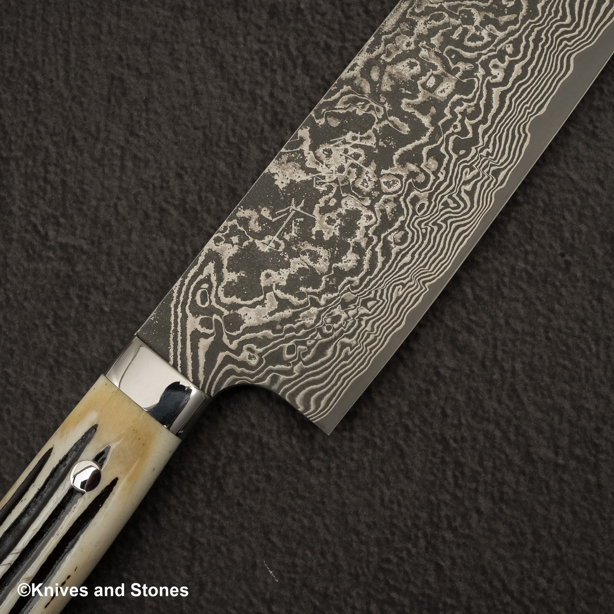 Takeshi Saji SG2 黑色大馬士革刀 Nakiri 175mm 鹿角柄