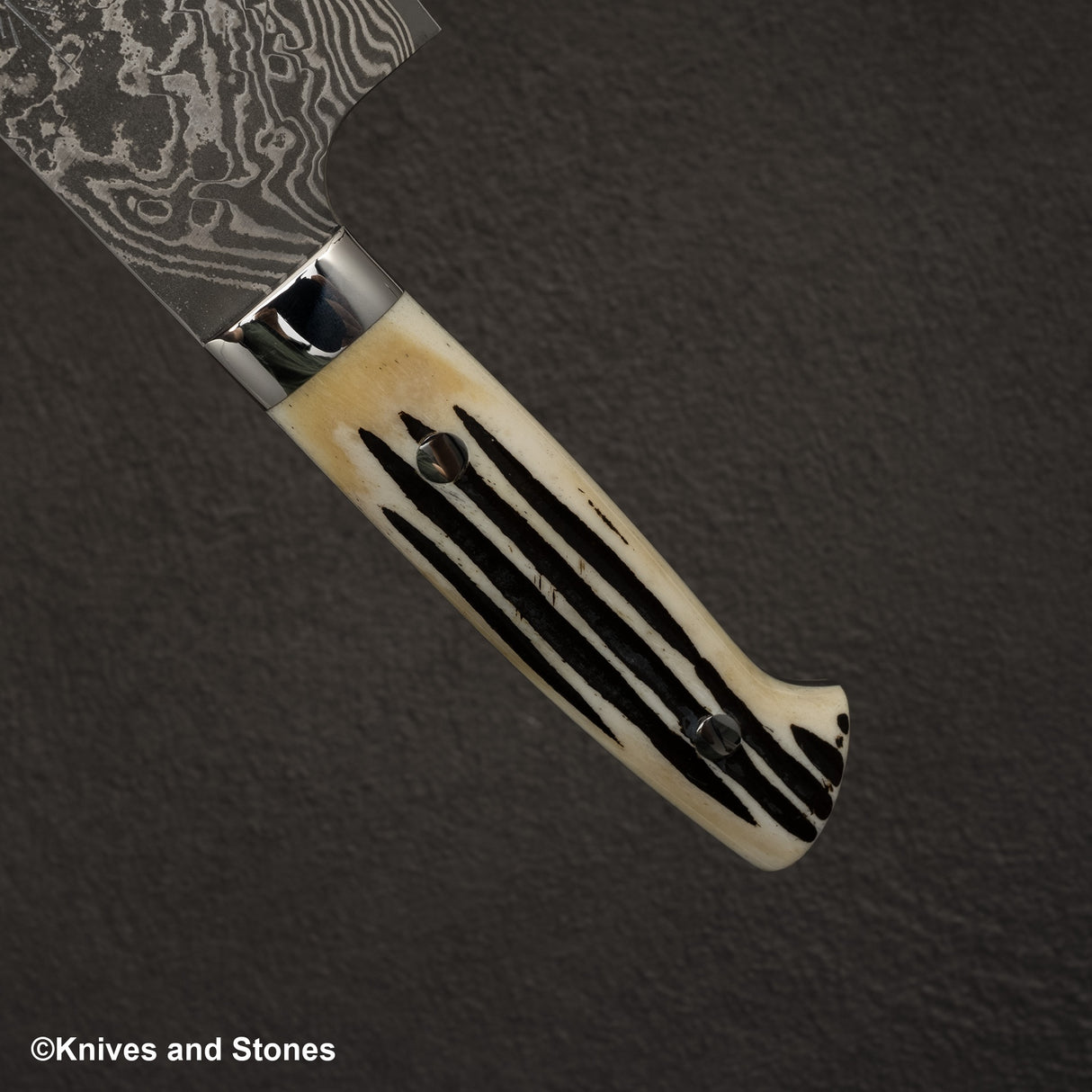 Takeshi Saji SG2 黑色大馬士革刀 Nakiri 175mm 鹿角柄