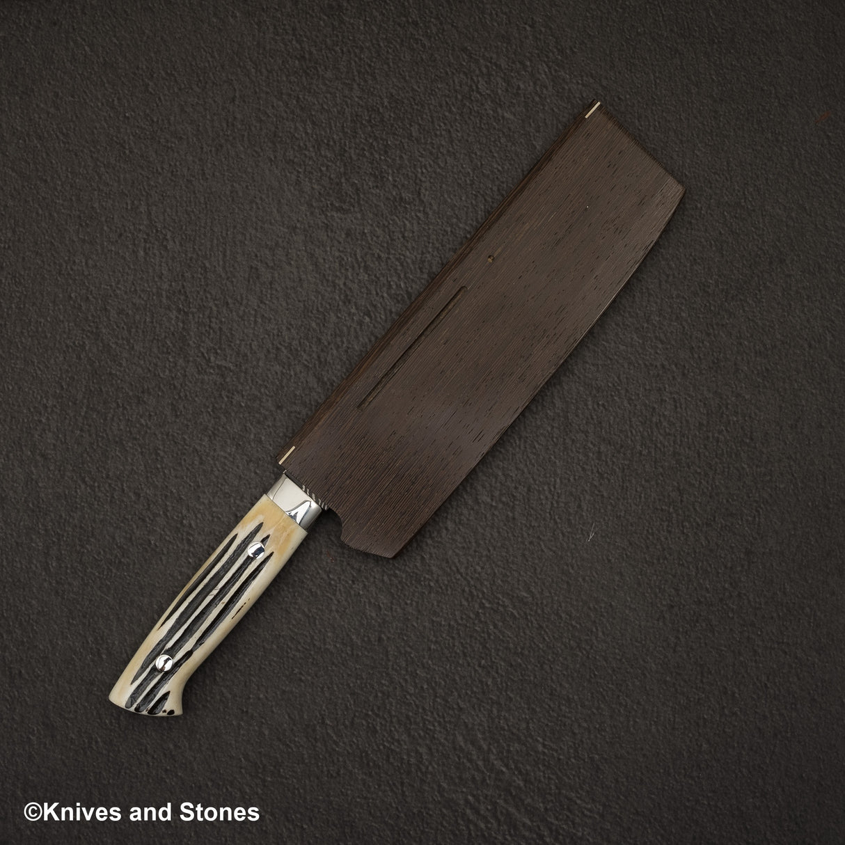 Takeshi Saji SG2 黑色大馬士革刀 Nakiri 175mm 鹿角柄