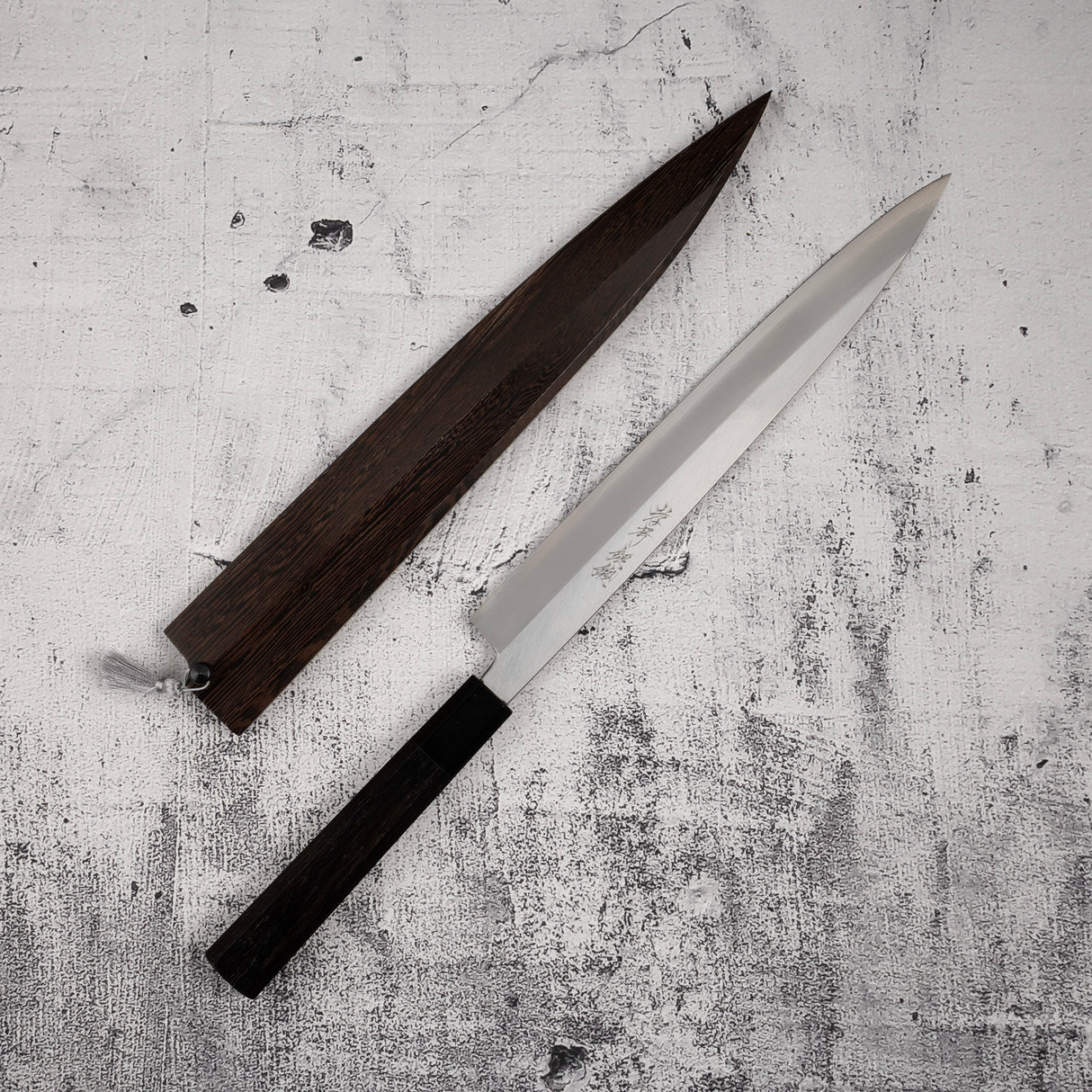 堺孝行 銀丹銀三鋼左手柳刃 270mm 附鞘