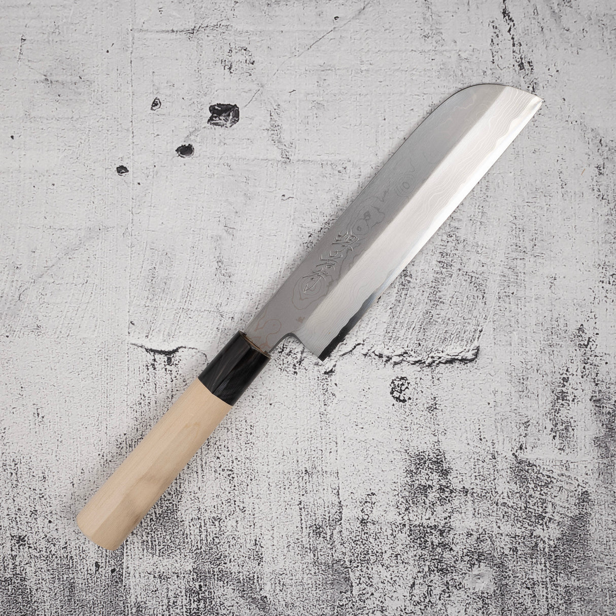 堺孝行 特上白二大馬士革鎌型薄刃 195mm