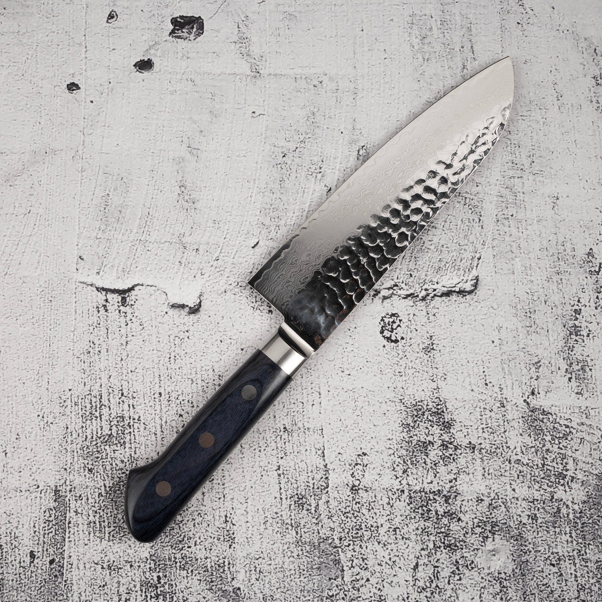 Sakai Takayuki VG10 33 Layer Damascus Santoku 180mm Blue Handle