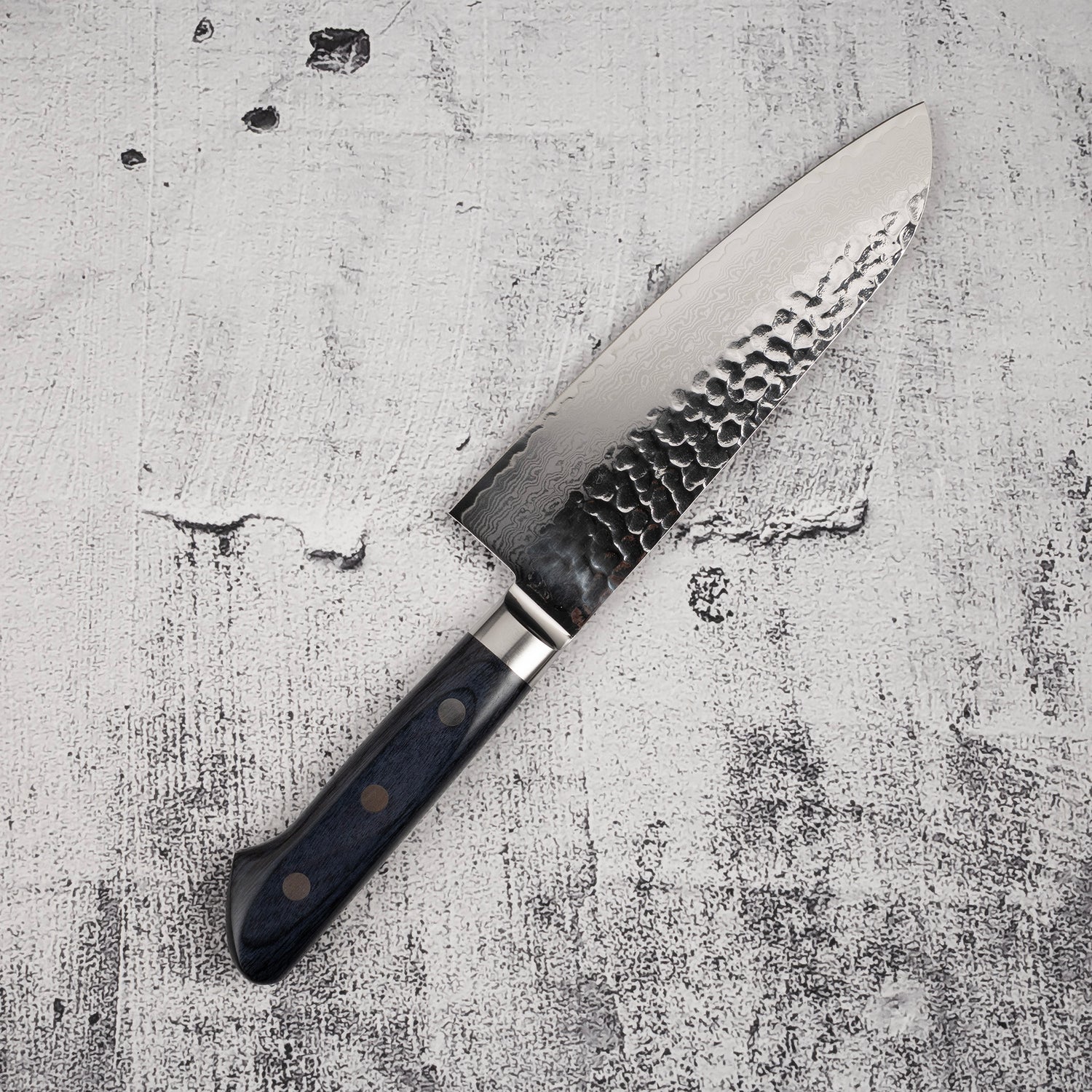 Sakai Takayuki VG10 33 Layer Damascus Santoku 180mm Blue Handle