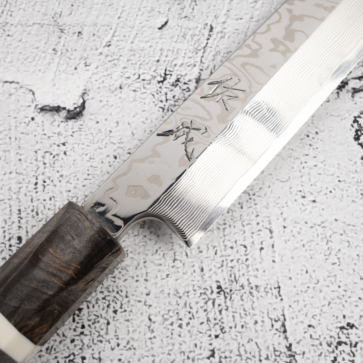 Sukenari SRS-13 大馬士革柳葉 270mm 鏡面拋光與 Saya