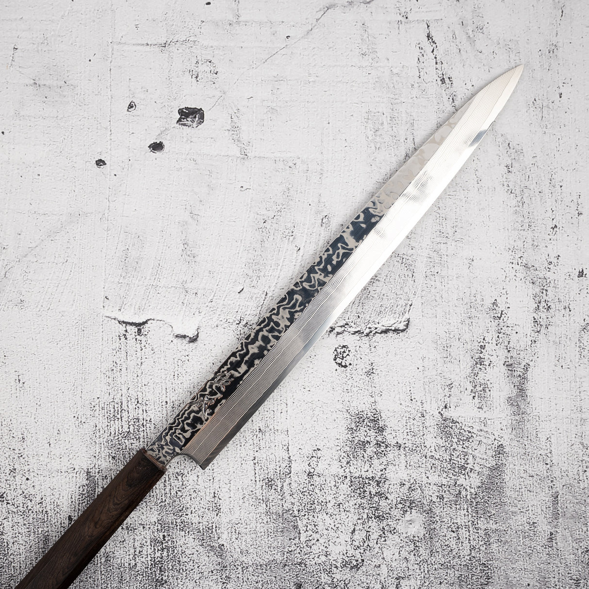 Sukenari SRS-13 大馬士革柳葉 330mm 鏡面拋光與 Saya