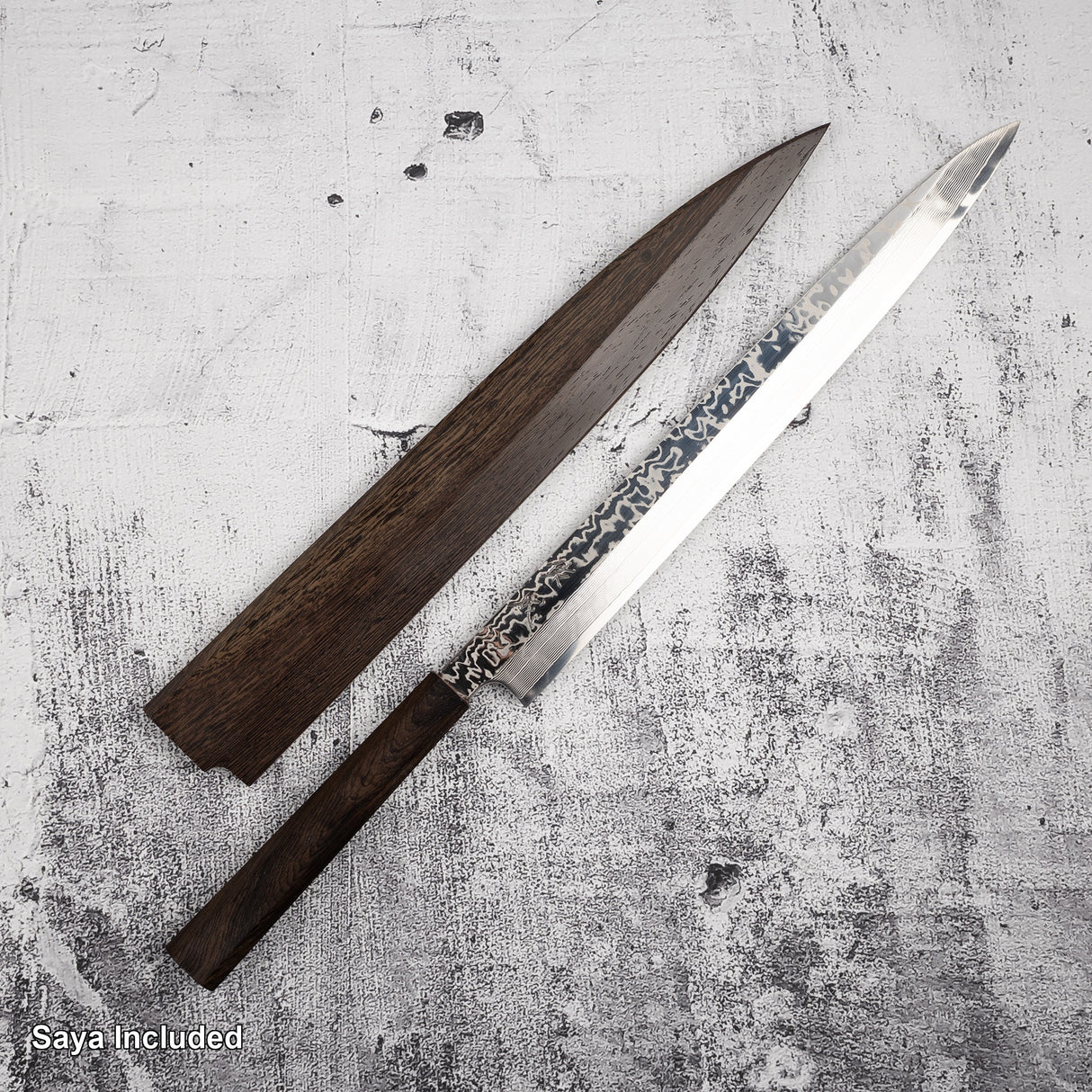 Sukenari SRS-13 大馬士革柳葉 330mm 鏡面拋光與 Saya