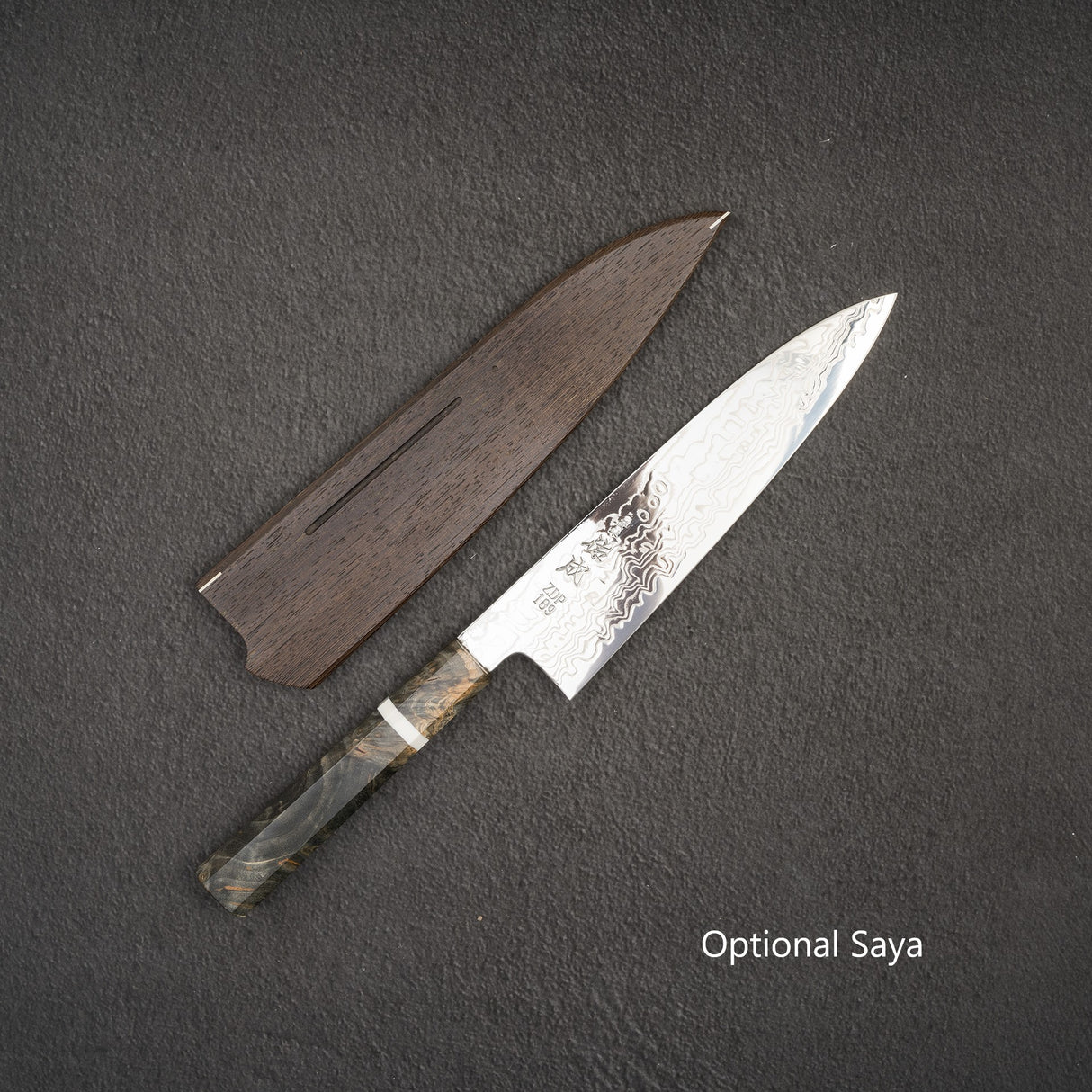 Sukenari ZDP-189 大馬士革牛刀 210 毫米樺木瘤柄