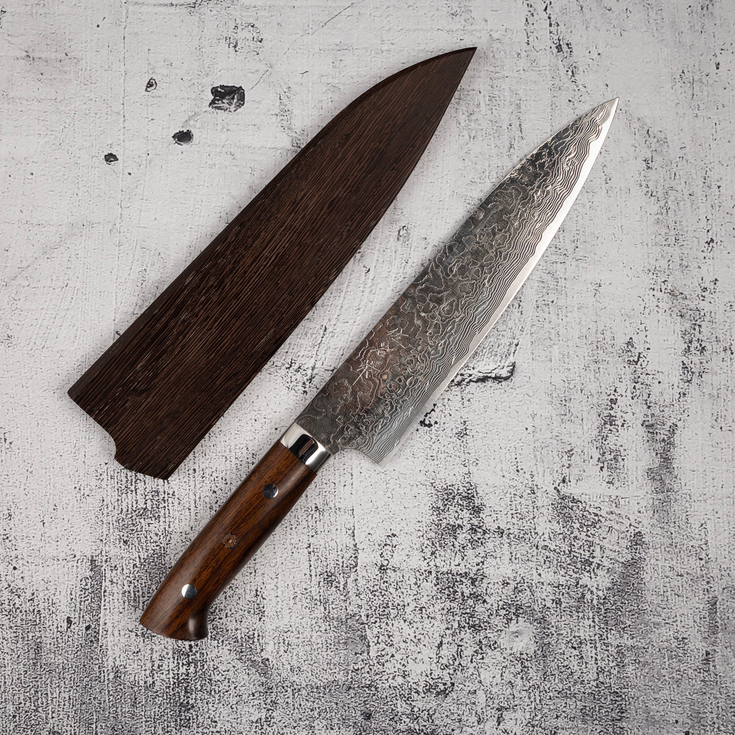 Takeshi Saji SG2 Diamond Damascus Gyuto 210mm Ironwood