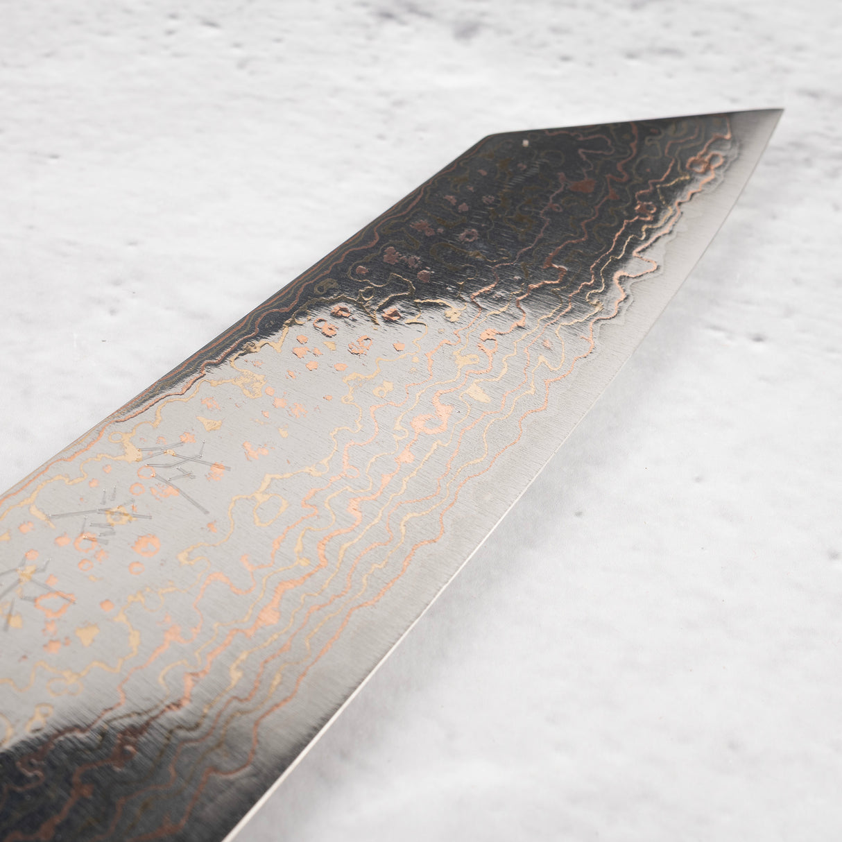 Takeshi Saji VG10 彩虹大馬士革 Bunka 165 毫米黑檀木手柄馬賽克別針