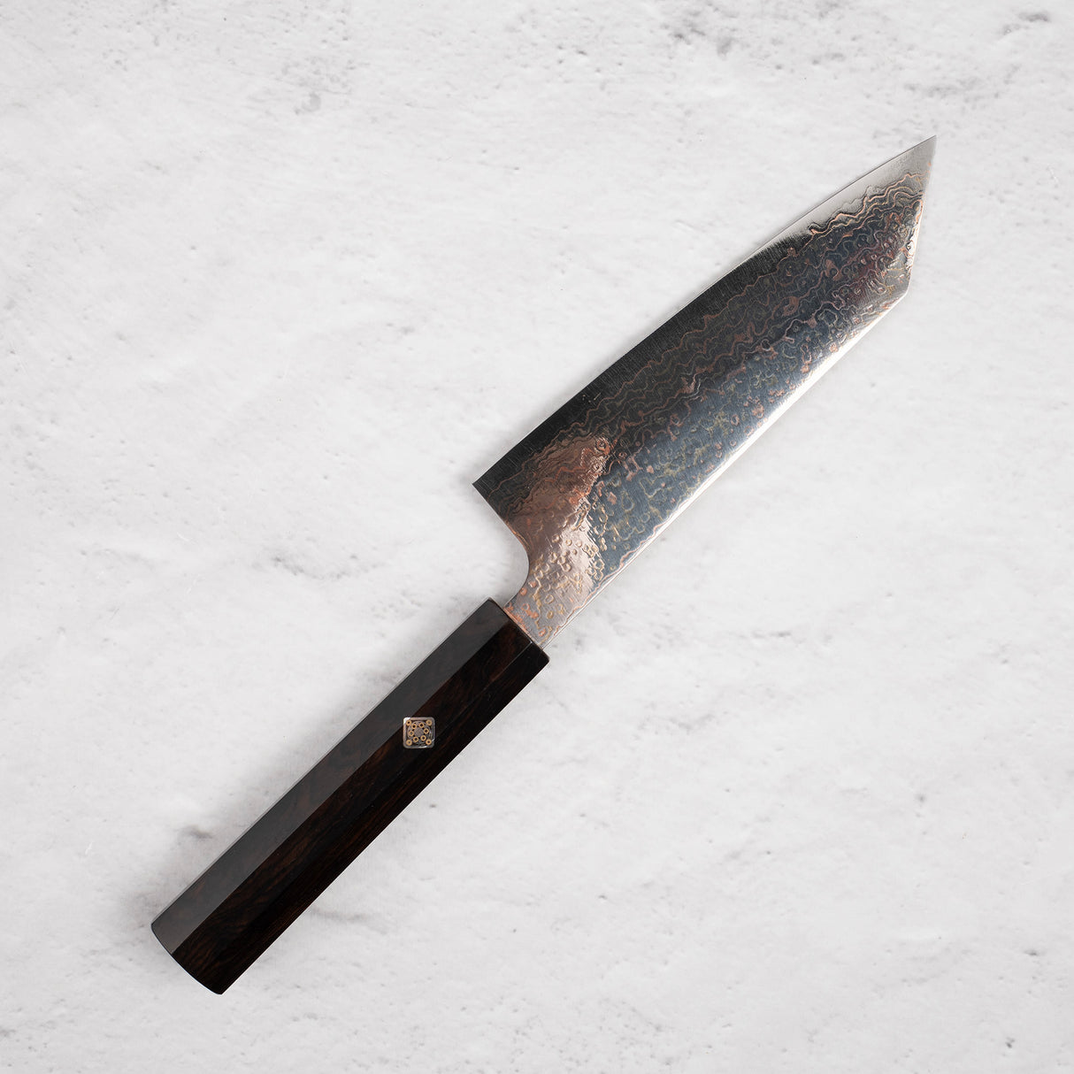 Takeshi Saji VG10 彩虹大馬士革 Bunka 165 毫米黑檀木手柄馬賽克別針