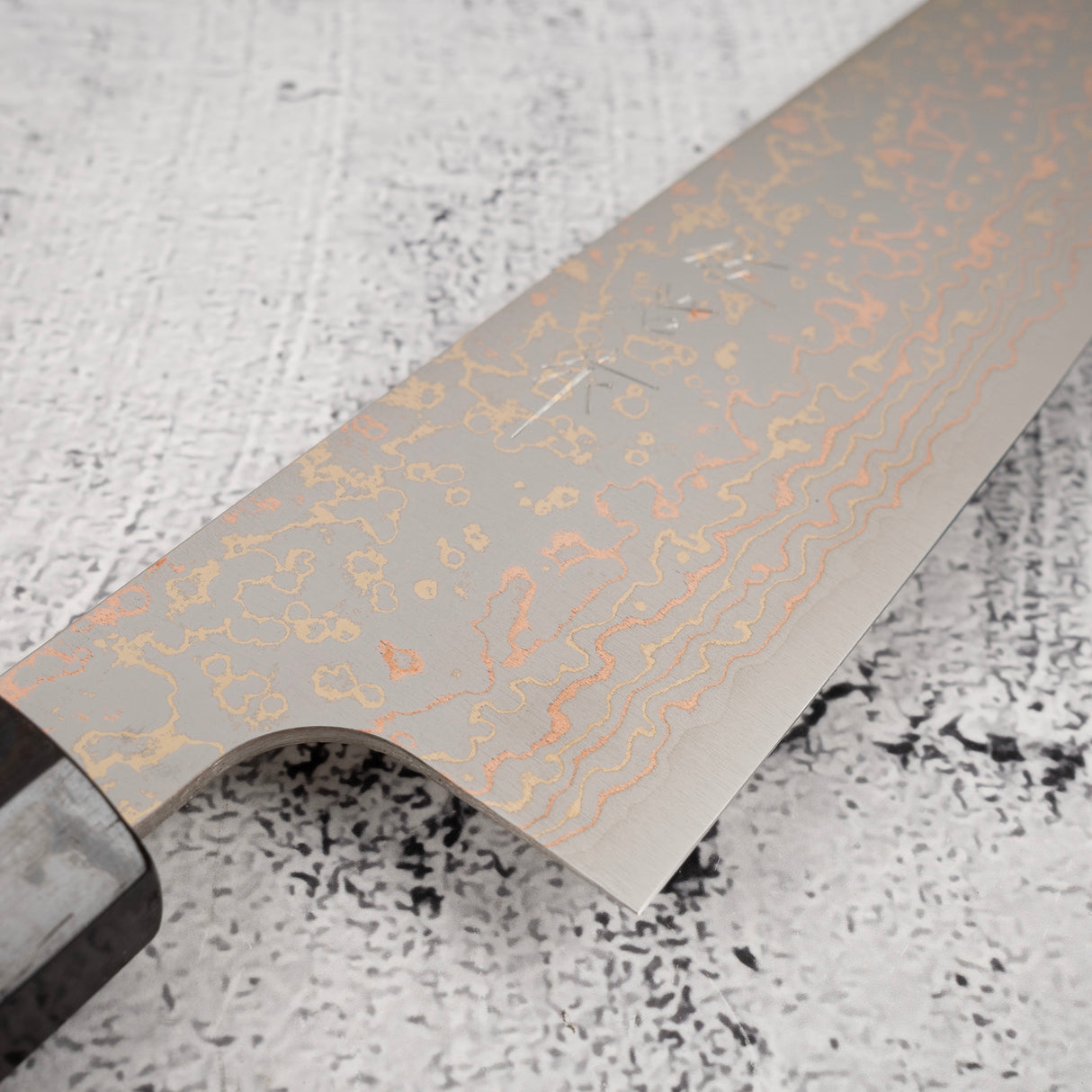 佐治武士 VG10 彩虹大馬士革牛刀 180mm 黑檀柄 馬賽克釘