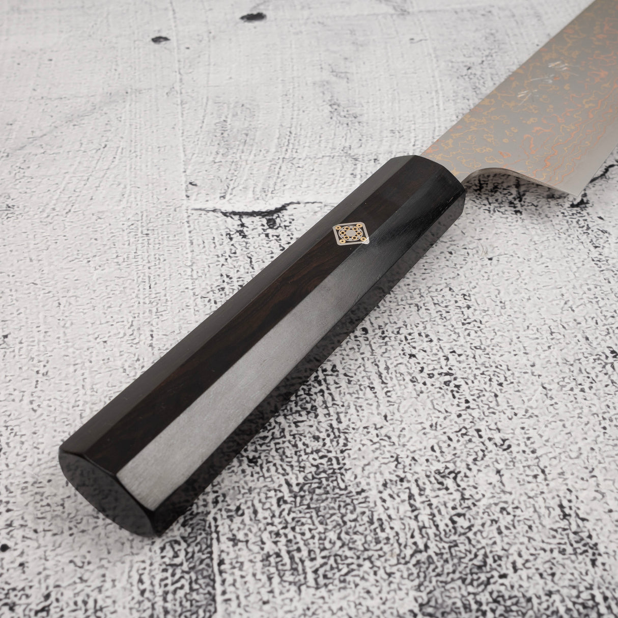 佐治武士 VG10 彩虹大馬士革牛刀 180mm 黑檀柄 馬賽克釘